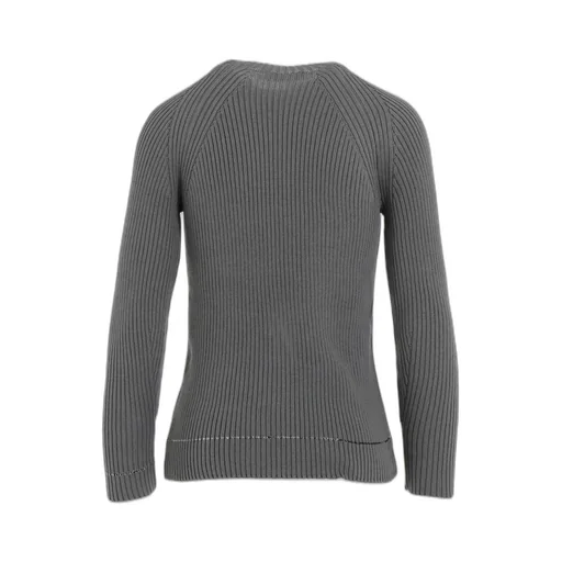 Rib Stitch Twisted Long Sleeve Rib Pullover
