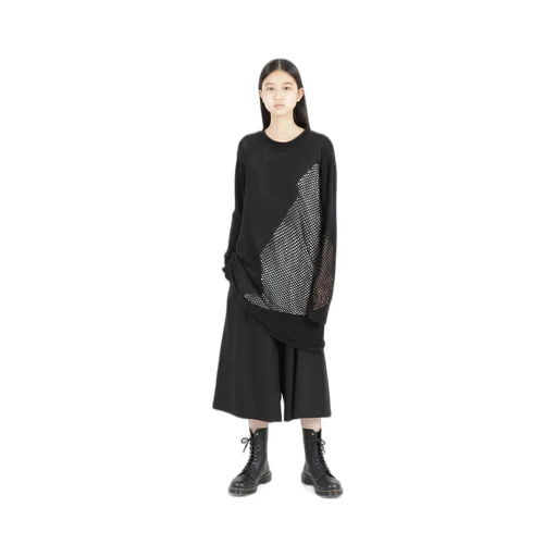 Plain Stitch X Lace Long Knit