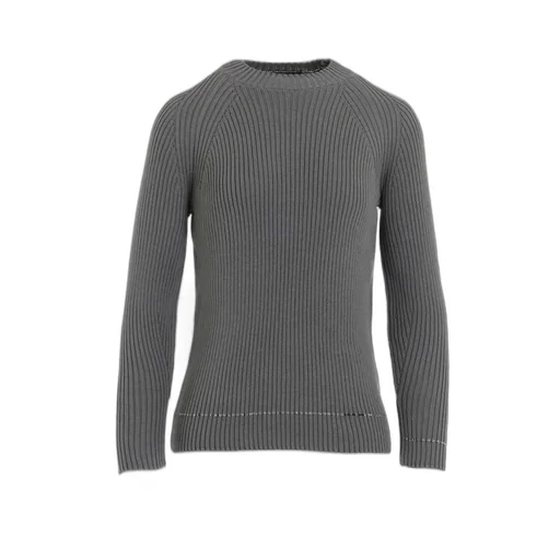 Rib Stitch Twisted Long Sleeve Rib Pullover