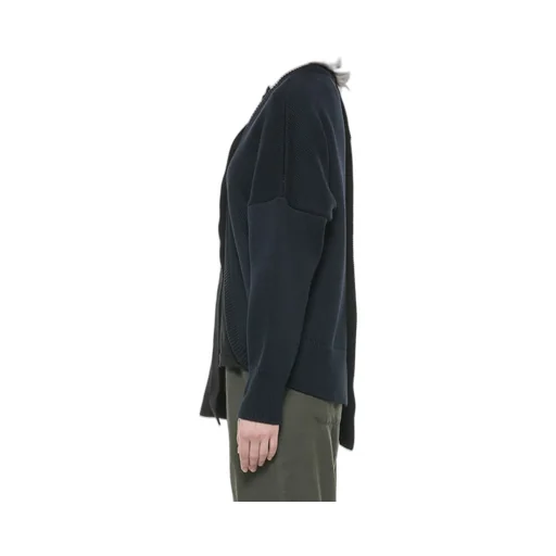 1/55C/5G2P Plain Stitch + Rib Lf Coloured Long Sleeve Cardigan