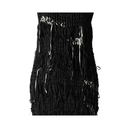 Cotton Tape Twisted Braid Sleeveless Dress