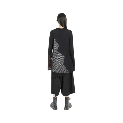 Plain Stitch X Lace Long Knit