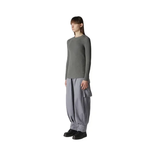 Rib Stitch Twisted Long Sleeve Rib Pullover
