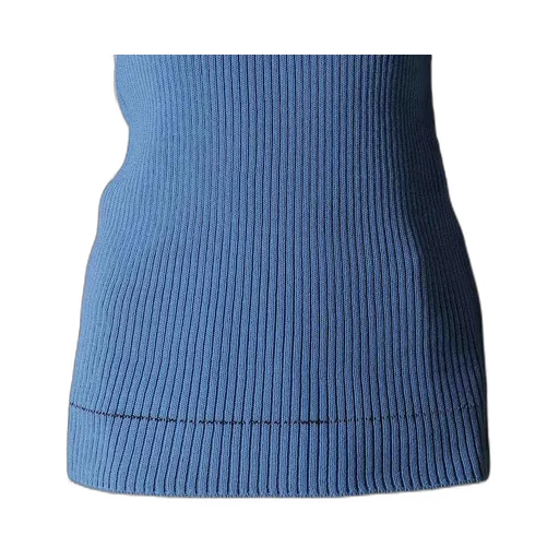 Rib Stitch Twisted Half Sleeve Rib Pullover