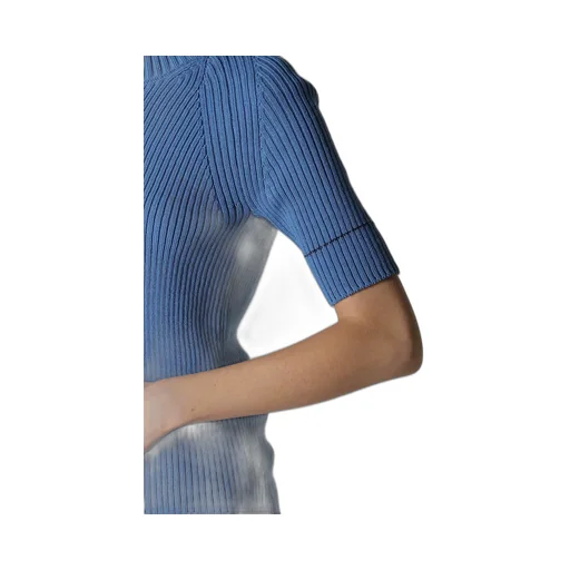 Rib Stitch Twisted Half Sleeve Rib Pullover