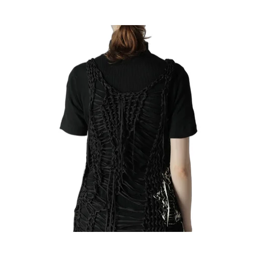 Cotton Tape Twisted Braid Sleeveless Dress