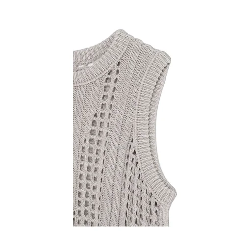 Rib Mesh Sleeveless Dress
