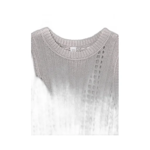Rib Mesh Sleeveless Dress