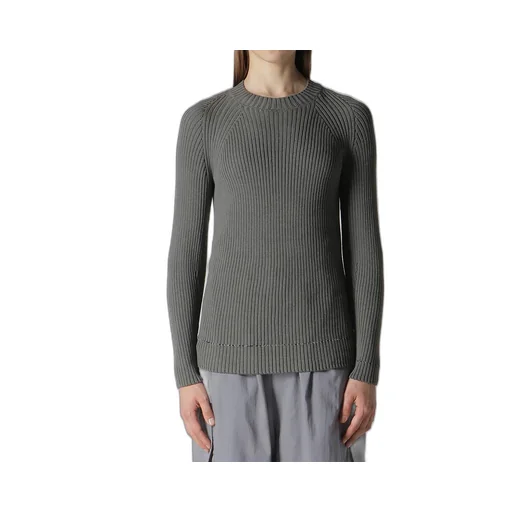 Rib Stitch Twisted Long Sleeve Rib Pullover