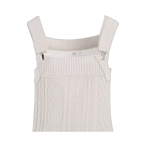 Cable Knit/Jersey Suspender Dress