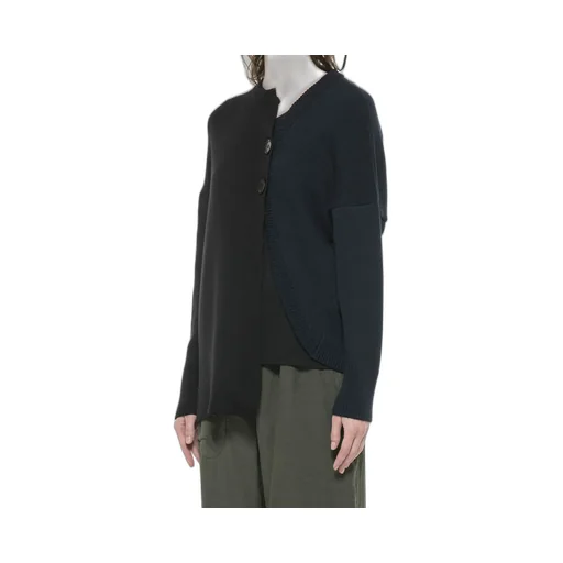 1/55C/5G2P Plain Stitch + Rib Lf Coloured Long Sleeve Cardigan