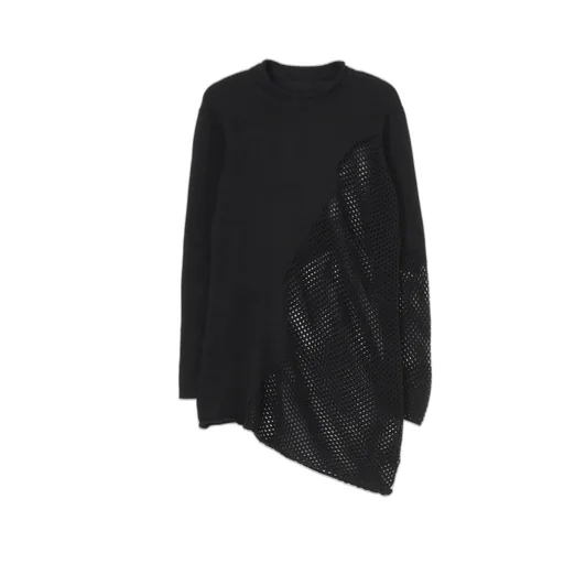 Plain Stitch X Lace Long Knit
