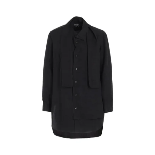 Triacetate Gathered Layered Shirt