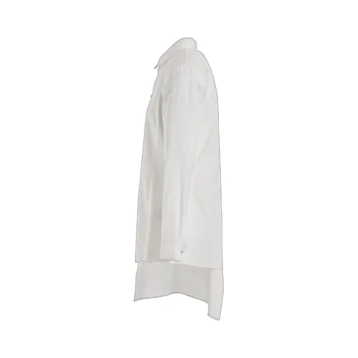 Cotton Twill Long Switched Blouse