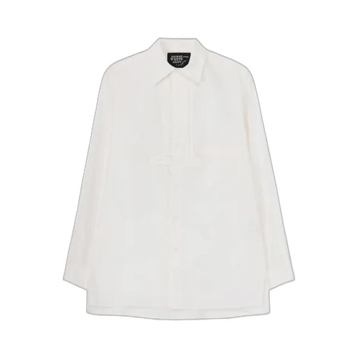 Cotton Twill Front Pleated Detail Shirt