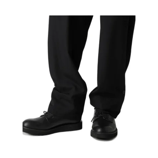 Wool Gabardine Hem Tab Pants