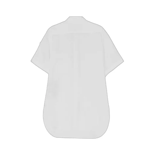White Cellulose Poplin Safari Shirt