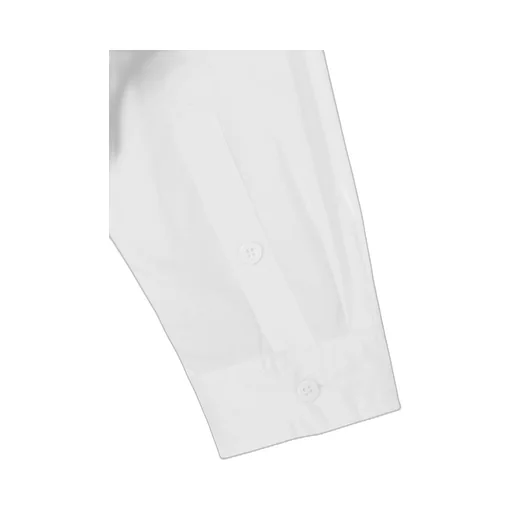 Cotton Broadcloth Rounded Hem Double Chest Pocket Shirt