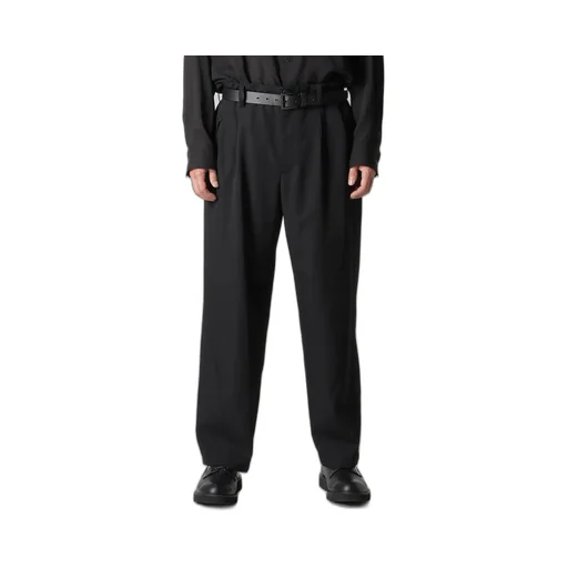 Wool Gabardine Coin Pocket Tuck Pants