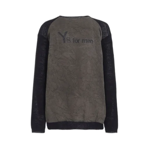 Y's For Men Big Logo Round Neck Pullover