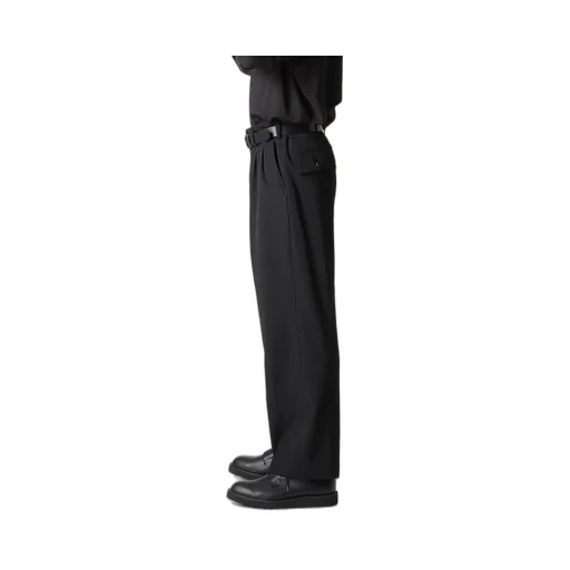 Wool Gabardine Coin Pocket Tuck Pants
