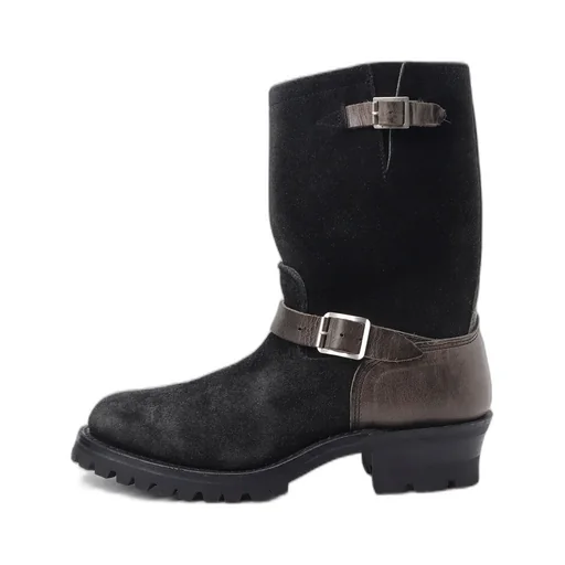 【Y's For Men × Masses】Velour/ Full Grain Engineer Boots Two Tone