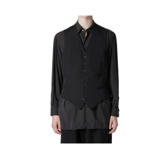 Wool Gabardine 7-Button Vest