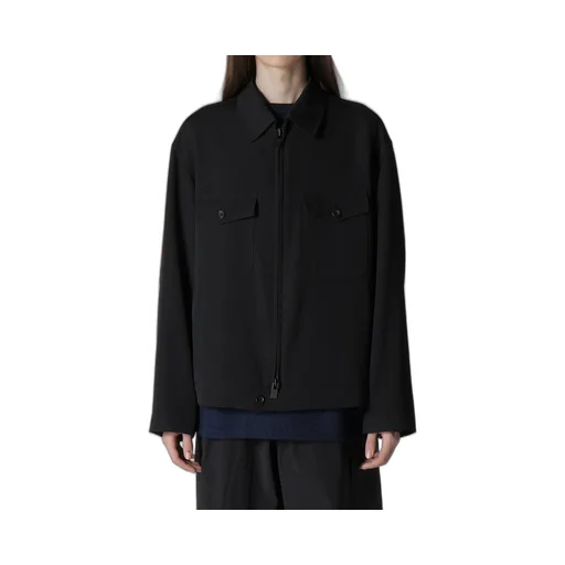 Wool Gabardine Blouson With Flap Pocket