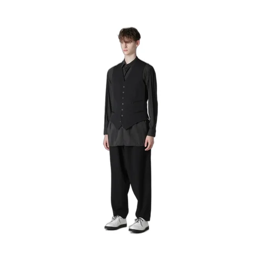 Wool Gabardine 7-Button Vest