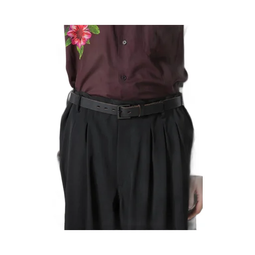 Wool Gabardine 12-Tucks Pants