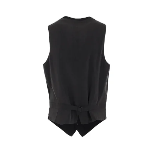 Wool Gabardine 7-Button Vest