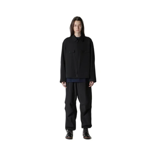 Wool Gabardine Blouson With Flap Pocket