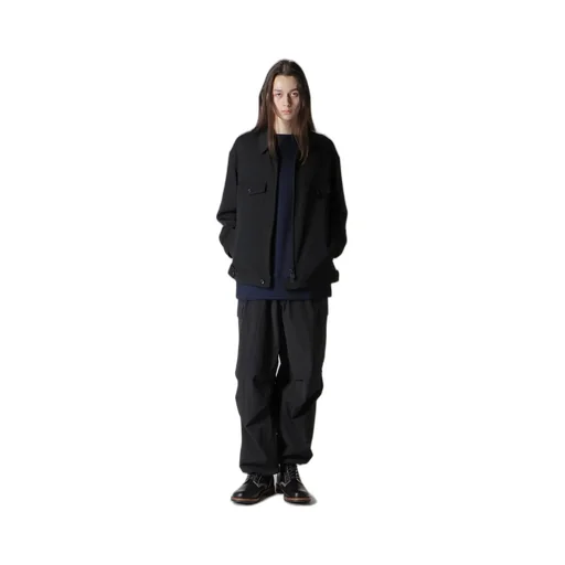 Wool Gabardine Blouson With Flap Pocket