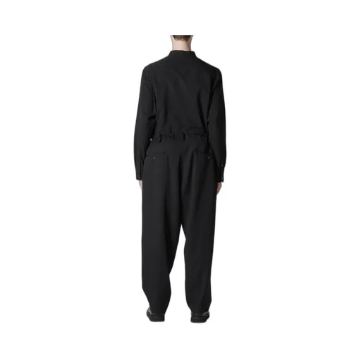 Wool Gabardine Wide String Pants