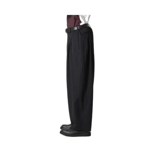 Wool Gabardine 12-Tucks Pants