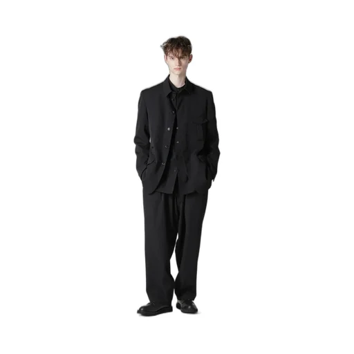 Wool Gabardine Wide String Pants