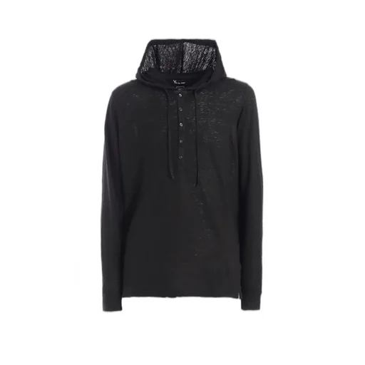 Y's For Men X 120% Lino Henley Hoodie Long Sleeve T