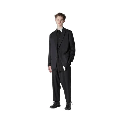 Suit Gabardine Pants With Side Tuck