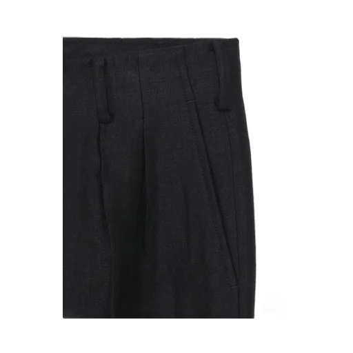 Linen Twill Pants With 2-Tucks
