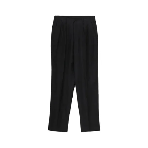 Linen Twill Pants With 2-Tucks