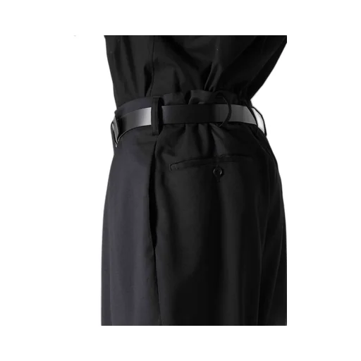 Suit Gabardine Pants With Side Tuck