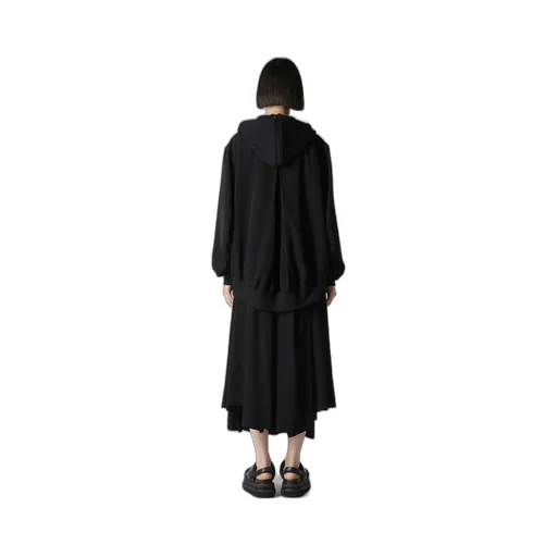 Ta/Pe Crepe De Chine Hooded Bomber Jkt