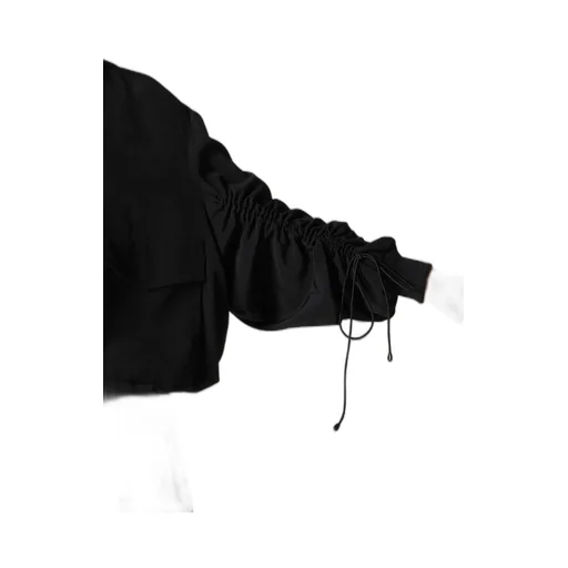 Ta/Pe Crepe De Chine Shirring Sleeve Jacket