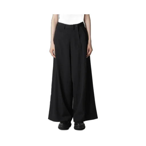 Gabardine Asymmetry Baggy Pants
