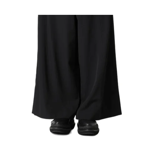 Gabardine Asymmetry Baggy Pants