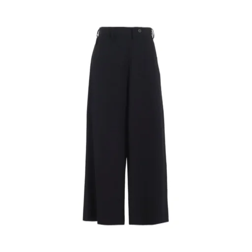 Gabardine Asymmetry Baggy Pants