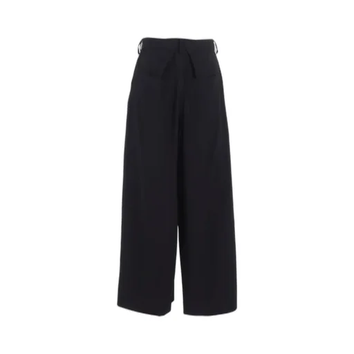Gabardine Asymmetry Baggy Pants
