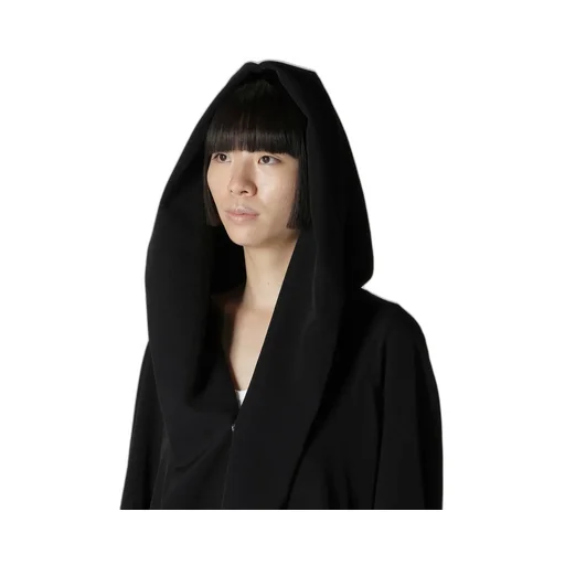 Ta/Pe Crepe De Chine Hooded Cape Coat