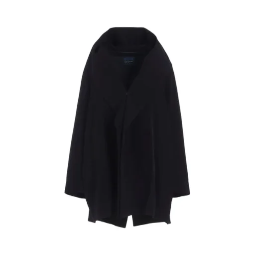 Ta/Pe Crepe De Chine Hooded Cape Coat