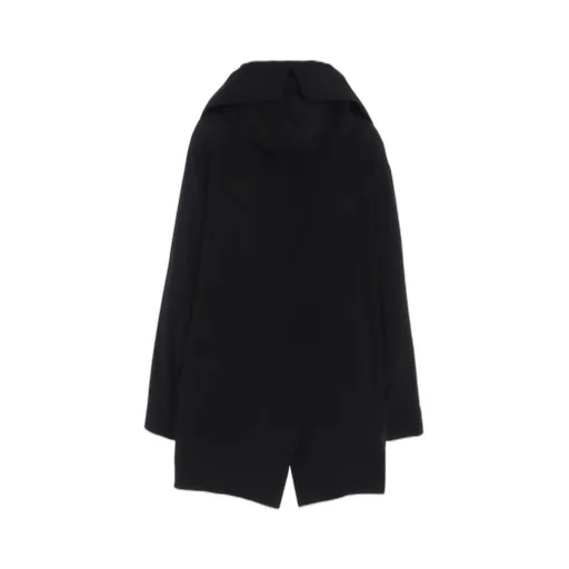 Ta/Pe Crepe De Chine Hooded Cape Coat